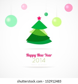 Modern abstract christmas tree background, eps10