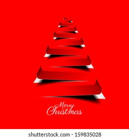 Modern abstract christmas tree background - vector illustration