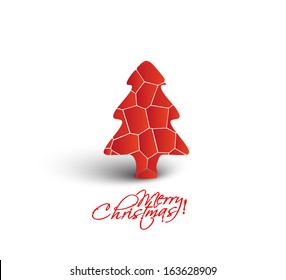 Modern abstract christmas tree background, eps10 vector illustration 