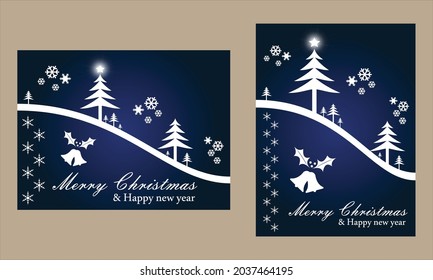 Modern abstract Christmas tree background or seasonal card