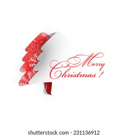 Modern abstract christmas tree background eps vector illustration
