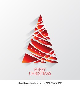 Modern abstract christmas tree background, illustration