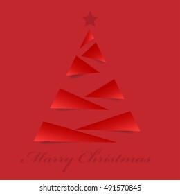 Modern abstract christmas tree background, vector illustration