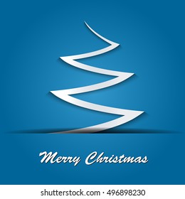 Modern abstract christmas tree background, vector illustration