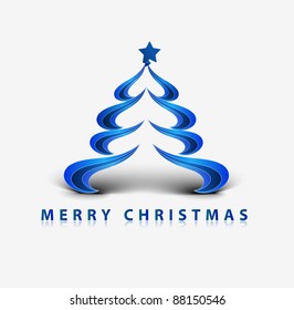 Modern abstract christmas tree background, eps10 vector illustration