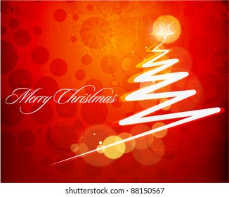 Modern abstract christmas tree background, eps10 vector illustration