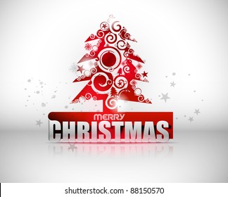 Modern abstract christmas tree background, eps10 vector illustration