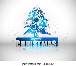 Modern abstract christmas tree background, eps10 vector illustration