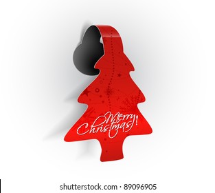 Modern abstract christmas tree background, eps10 vector illustration