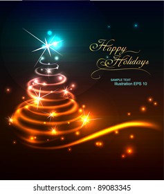 Modern abstract christmas tree, eps 10