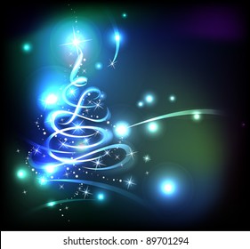 Modern abstract christmas tree, eps 10