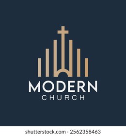 Modern Abstract Church Logo Design Template Vector for Church Community