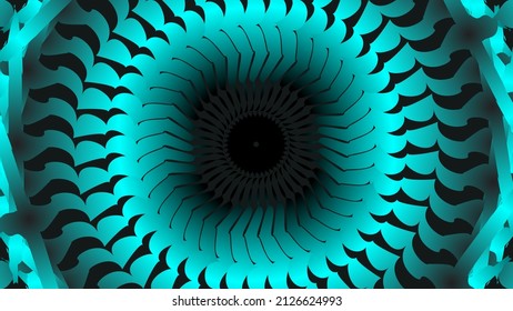 Modern abstract circle blue black gradient color