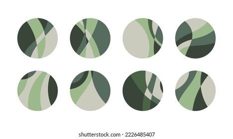 Modern abstract circle elements for web design packaging printing