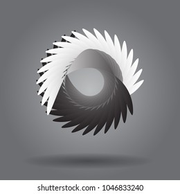 Modern Abstract circle geometric element.
