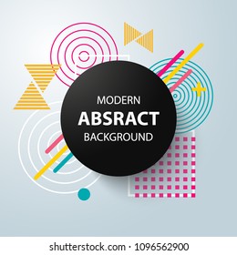 Modern abstract circle geometric pattern background, modern design. Vector.