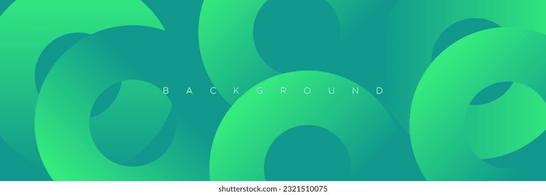 Modern abstract circle green background with light multiply with shiny effect backdrop vector illustration suit for business corporate banner