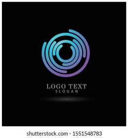 Modern Abstract Circle Lines Logo. Symbol & Icon Vector Logo.