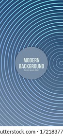 Modern abstract circle lines on dark blue background