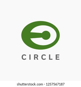 Modern abstract circle logo design. Rounded initial template. 