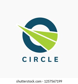 Modern abstract circle logo design. Rounded initial template. 