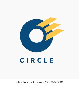 Modern abstract circle logo design. Rounded initial template. 