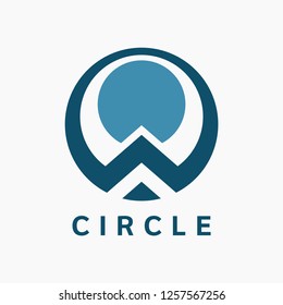 Modern abstract circle logo design. Rounded initial template. 