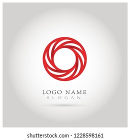 Modern & Abstract Circle Logo. Symbol & Icon Vector Template.