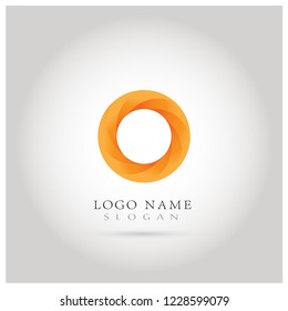 Modern & Abstract Circle Logo. Symbol & Icon Vector Template.