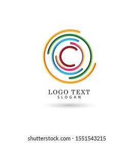 Modern Abstract Circle Logo. Symbol & Icon Vector Logo.