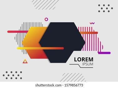 Modern abstract circle and square geometric design, pattern and background for modern design, decorated, flyer, cover and template. EPS 10 Vector