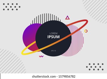Modern abstract circle and square geometric design, pattern and background for modern design, decorated, flyer, cover and template. EPS 10 Vector