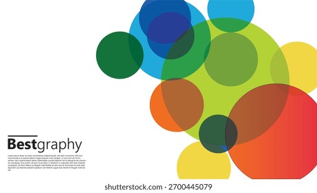 Cartel Abstractas moderno de los círculos con las Formas coloridas superpuestas