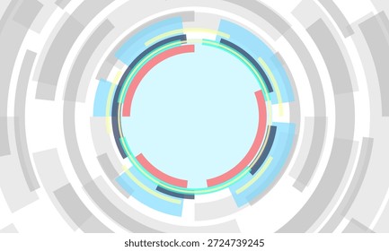 moderno abstrato vetor geométrico circular fundo com formas em camadas e espaço de cópia limpo