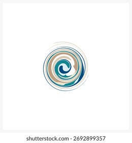 Modern Abstract Circular Wave Logo Design