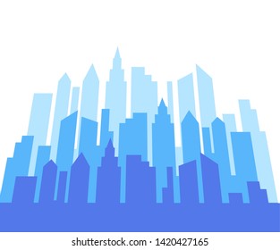 
modern abstract city silhouette illustration