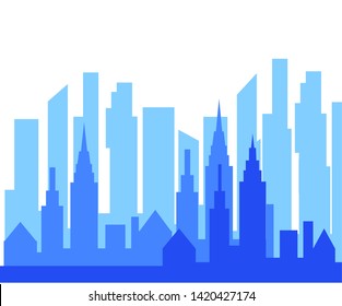 
modern abstract city silhouette illustration