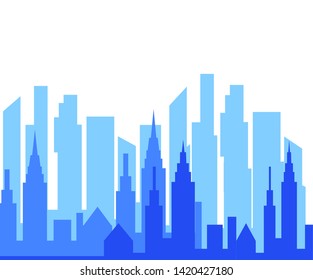 
modern abstract city silhouette illustration