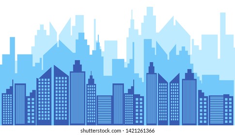 
modern abstract city silhouette illustration