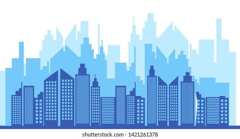 
modern abstract city silhouette illustration