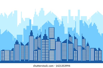 
modern abstract city silhouette illustration