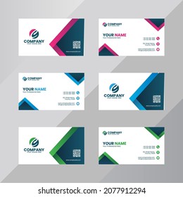 modern abstract clean and simple business card template