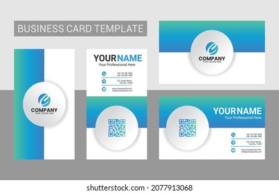 modern abstract clean and simple business card template