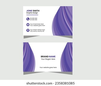 Modern abstract clean and simple business card Vector Modern Creative and Clean Business Card Template for business. 

