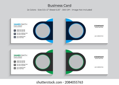 Modern abstract clean and simple set of  business card template, Horizontal name card, Stylish stationery design and visiting card, Creative and professional business card design template