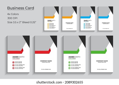 Modern abstract clean and simple set of  business card template, Horizontal name card, Stylish stationery design and visiting card, Creative and professional business card design template