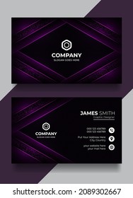 Modern abstract clean and simple set of  business card template, Horizontal name card, Stylish stationery design and visiting card, Creative and professional business card design template