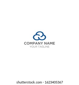 Modern abstract cloud logo and figure 8