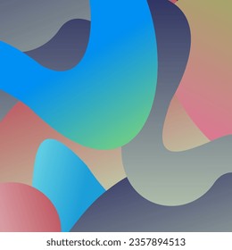  Modern abstract color backdrops. soft hippie posters collection. Psychedelic art. smartphone ,webwalppaper background.vector