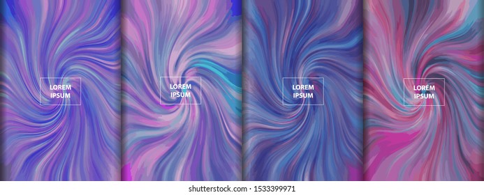 Modern abstract color background with curved lines. Creative gradient texture for you design